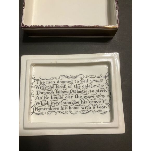 English Grays Pottery Porcelain Trinket Box “Flying Cloud” - Picture 5 of 12